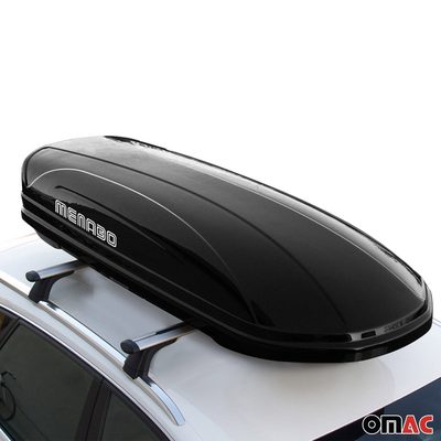 MENABO Roof Box Rooftop Cargo Carrier 11 Cubic Storage Box Black Universal