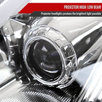 2006-2009 Nissan 350Z Turn Signal Animated LED Bar Projector Headlights Chrome
