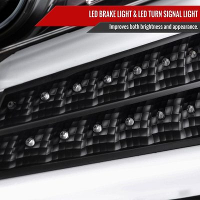 2011-2013 Scion tC V2 LED Tail Lights Matte Black Housing/Clear Lens