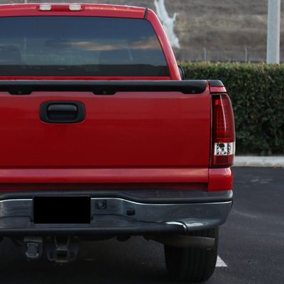 2003-2006 Chevy Silverado LED Tail Lights - G2 Chrome Housing/Red Clear Lens