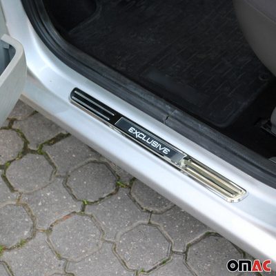 Mercedes CLA Class Door Sill Scuff Plate Illuminated Exclusive Stainless Steel Silver 4Pcs