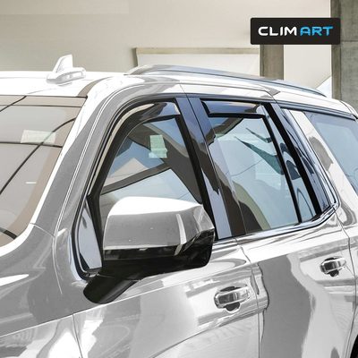 Clim Art Wind Deflectors for Cadillac Escalade Chevy Tahoe 2021-2026 Dark Smoke