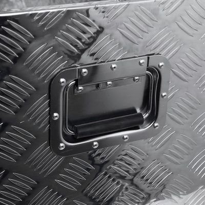 Universal 44" Heavy Duty Silver Alu Truck Tool Box w/ Side Handles Lock & Keys