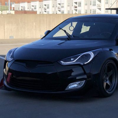 2012-2017 Hyundai Veloster LED Bar Projector Headlights Signal Lights Black