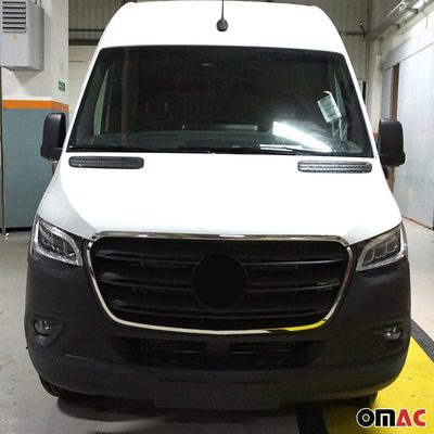 2019-2026 Mercedes Sprinter W907 910 Front Bumper Grill Trim Stainless Steel 4x
