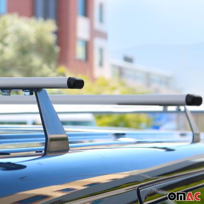 2015-2022 RAM ProMaster City Roof Rack Cross Bars Steel Silver 2Pcs