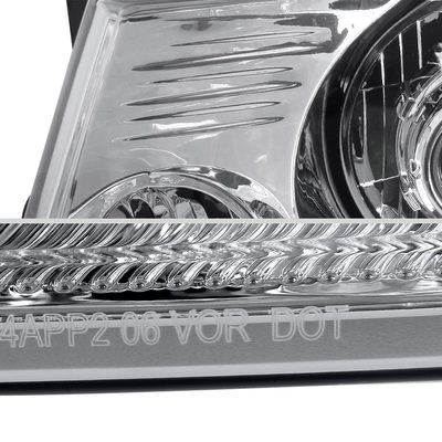 2004-2008 Ford F-150/ 06-2008 Lincoln Mark LT Headlights Amber Reflectors Chrome