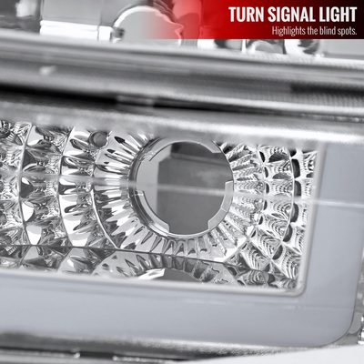 1999-2002 Chevy Silverado 1500 2500 /Tahoe Suburban LED Headlights Chrome