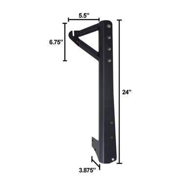 2007-2018 Jeep Wrangler 50" Windshield Light Mounting Bracket Black