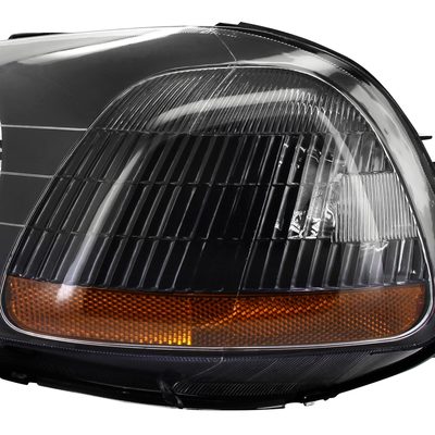 1996-1998 Honda Civic Factory Style Crystal Headlights Matte Black/Clear Lens