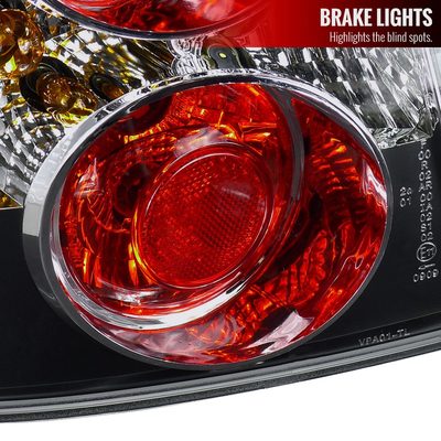 2001-2005 VW Passat Sedan Tail Lights Matte Black Housing/Clear Lens