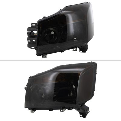 2004-2015 Nissan Titan/04-2007 Armada Factory Headlights Amber Reflectors Smoke