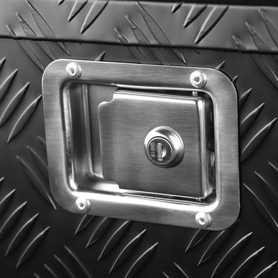Universal 15~29" Heavy Duty Black Truck Trailer Tongue Tool Box w/ Lock & Keys
