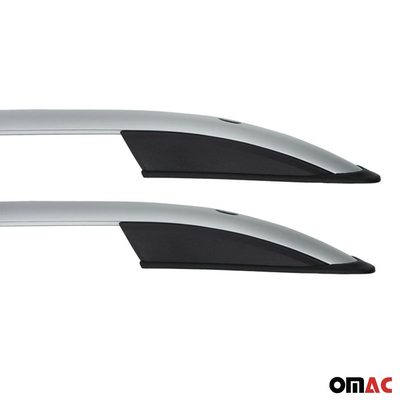 For 2003-2010 Porsche Cayenne Roof Rack Side Rails Aluminium Gray 2 Pcs
