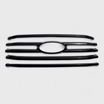 2015-2017 Ford F-150 Grille Overlay Gloss Black 4Pcs ABS Plastic