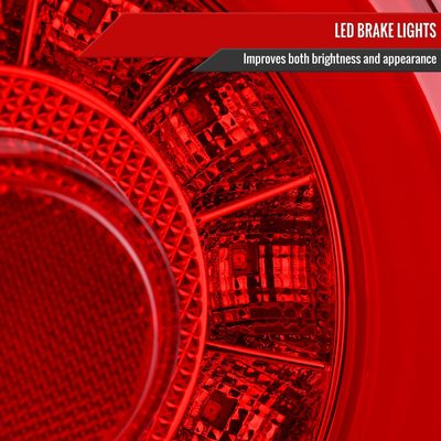 1999-2002 Nissan Skyline GT R34 JDM Red LED Tail Lights Chrome/Red Lens