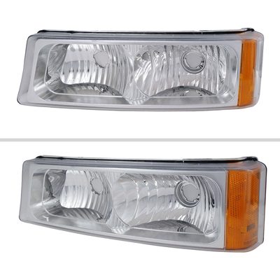 2002-2007 Chevy Silverado/Avalanche Bumper Lights Chrome Housing/Clear Lens