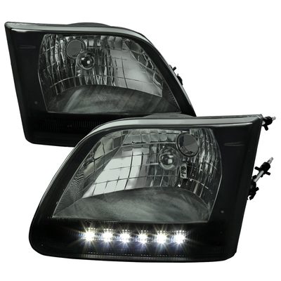 1997-2004 Ford F-150/Expedition Factory Headlights SMD LED Light Strip Smoke