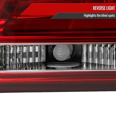 2008-2010 BMW E60 5 Series Sedan LED Tail Lights Chrome Housing/Red Lens