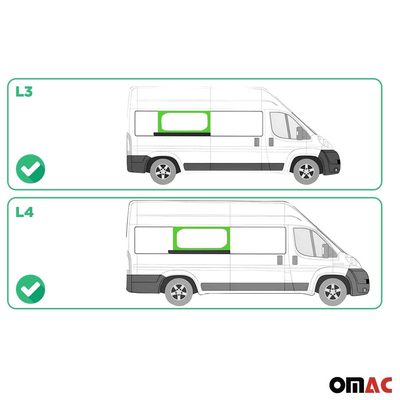2014-2026 RAM ProMaster Window Glass Fit Kit Mid Right Sliding Door L3 L4
