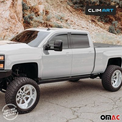 Clim Art Wind Deflectors for Chevy Silverado 1500 2500 3500 2007-2013 CrewCab 4x