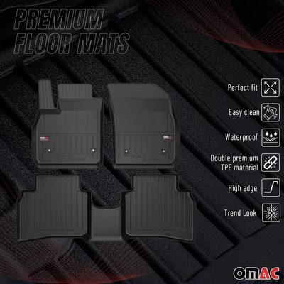 2019-2025 Cadillac XT4 Premium Floor Mats Liners Full Set All Weather Heavy Duty