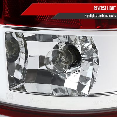 2007-2009 Dodge RAM LED Tail Lights Chrome Housing/Red Lens