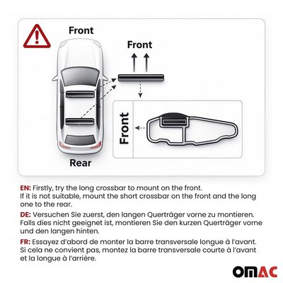2013-2018 Audi Q3 Q3 Quattro Roof Rack Cross Bars Silver