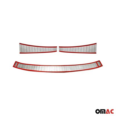 Rear Bumper Guard & Trunk Sill Cover Set for Ford Escape 2013-16 Pre-FL Brushed