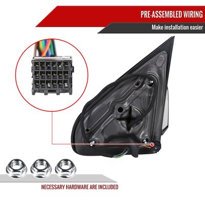 2014-2018 Chevy Silverado/Sierra Chrome Auto-Fold&Heated Side Mirror Passenger
