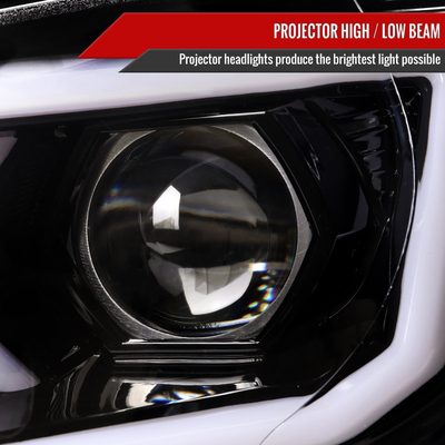 2006-2007 Subaru Impreza WRX STI LED Bar Signal Projector Headlights Black