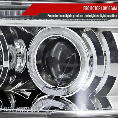 2001-2005 VW Passat Dual Halo Projector Headlights Chrome/Clear Lens