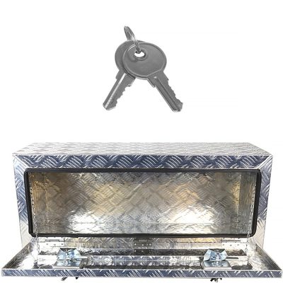36" Heavy Duty Silver Underbody Truck Tool Box w/ T-Handle Latches Locks & Keys