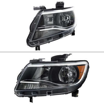 For Chevrolet Colorado 2015-2022 Factory Style Headlights Black Chrome Housing Clear Lens