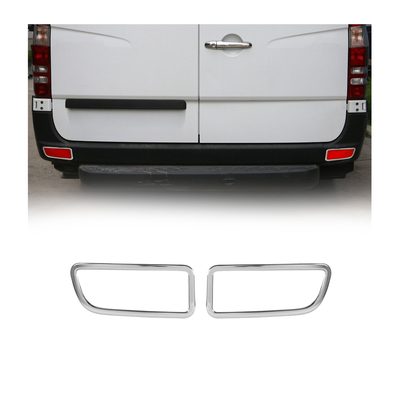 2014-2018 Mercedes Sprinter W906 Rear Reflector Lamp Rim Frame Silver Stainless Steel