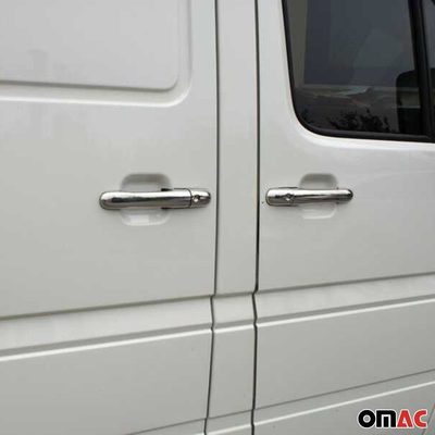 2003-2006 Dodge Sprinter Door Handle Cover Protector Stainless Steel 2 Door 4 Pcs 2 Key Hole