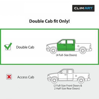 Clim Art Wind Deflectors for Toyota Tacoma Double Cab 2024-2026 Smoke Dark 4Pcs
