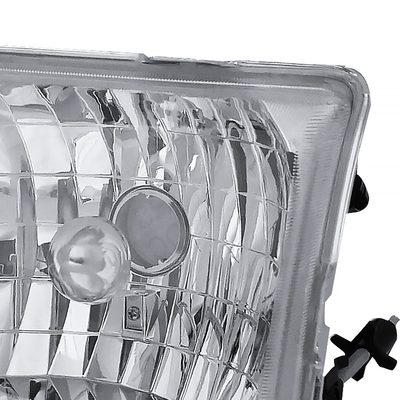 1998-2000 Ford Ranger Factory Style Crystal Headlights Chrome/Clear Lens
