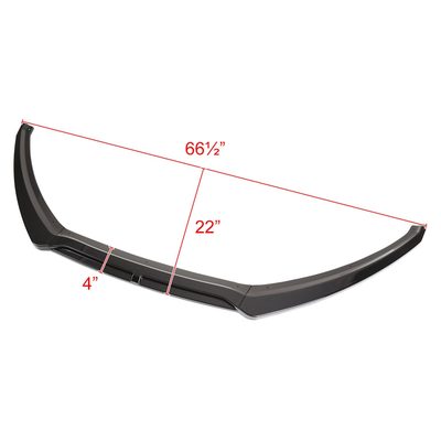 2015-2018 Ford Focus Glossy Black Polypropylene 3Pcs Bumper Lip Spoiler