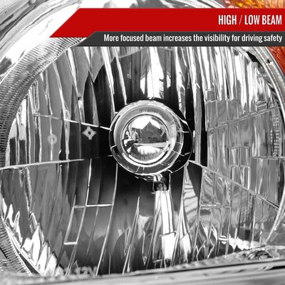 2007-2011 Honda CR-V Factory Style Headlights Chrome Housing/Clear Lens