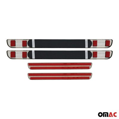 Honda Door Sill Scuff Plate Illuminated Sport Stainless Steel Dark 4 Pcs
