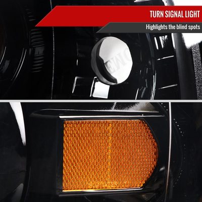2002-2005 Ford Explorer Dual Halo Projector Headlights LED Light Strip Black