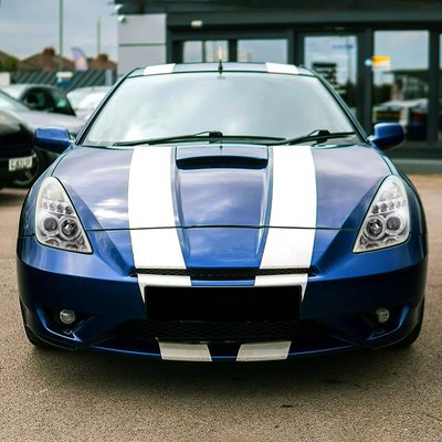 2000-2005 Toyota Celica Dual Halo Projector Headlights Chrome/Clear Lens