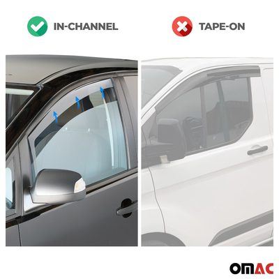 2005-2012 BMW 3 Series E90 Sedan 2004-2011 / E91 Touring Window Visor Vent Rain Deflector 2Pcs Smoke