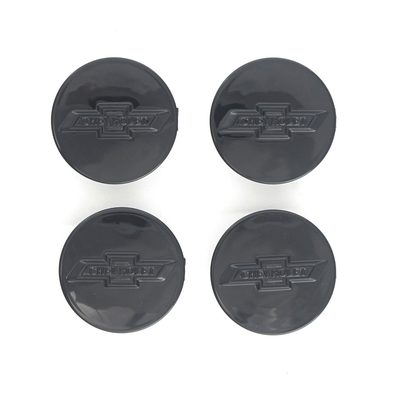 2013-2023 Chevrolet Traverse Licensed Wheel Cap Emblem Set Gloss Black 4Pcs ABS Plastic