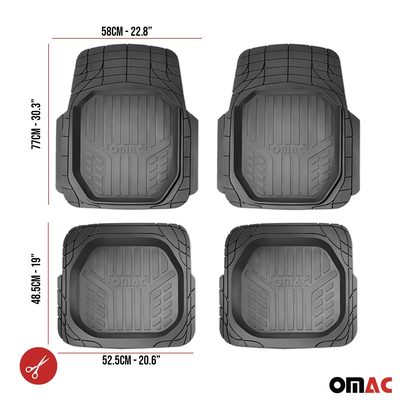 Honda Universal Floor Mats Liner All Weather 3D Black Waterproof 4Pcs