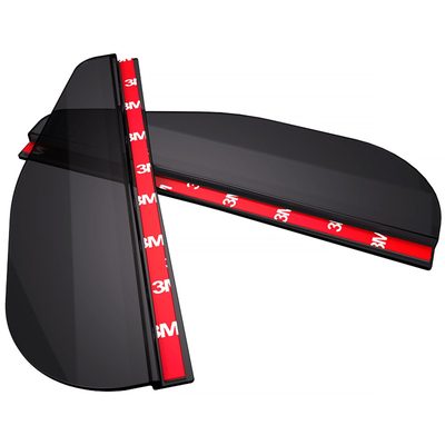 Universal Smoke PVC Plastic Car Rear View Side Mirror Rain Board Eyebrow 2Pcs