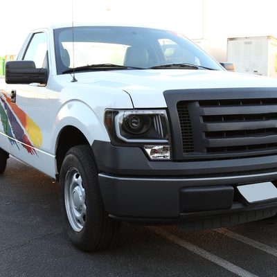 2009-2014 Ford F-150 LED C-Bar Projector Headlights Matte Black/Clear Lens