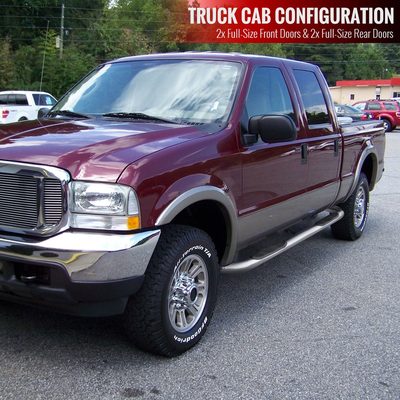 1999-2016 Ford F-250/350/450/550 SuperCrew 3" Chrome Steel Side Step Nerf Bars