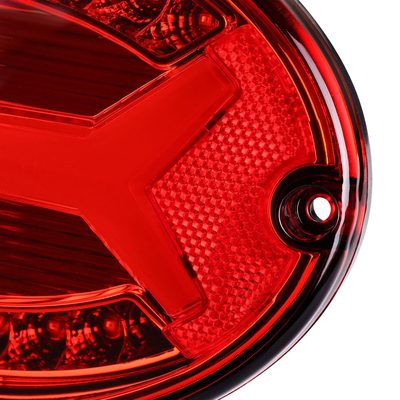 1997-2004 Chevy Corvette C5 4 PC LED Bar Tail Lights Chrome/Red Lens